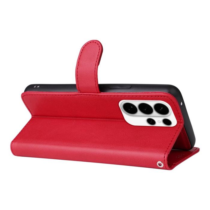 OEM - Plånboksfodral för Samsung Galaxy S26 Ultra Magnetiskt Konstläder - Röd