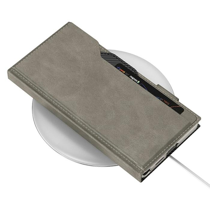 GKK - GKK Mobilfodral för Samsung Galaxy S26 Ultra Magnetiskt Konstläder - Svart