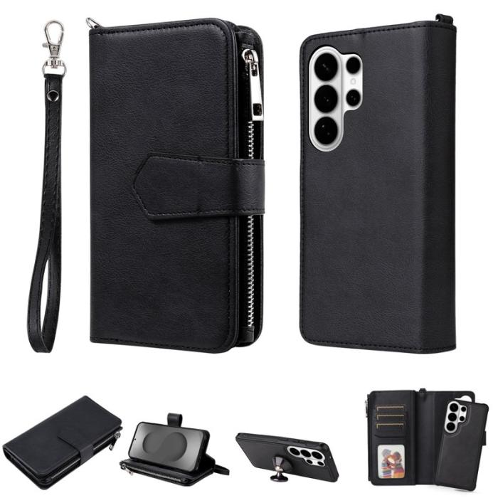 OEM - Plånboksfodral för Samsung Galaxy S26 Ultra Magnetiskt Konstläder - Svart