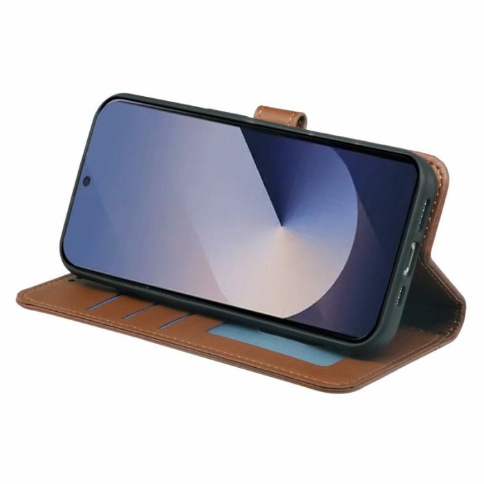 OEM - Plånboksfodral för Samsung Galaxy S26 Ultra Magnetiskt Konstläder - Brun