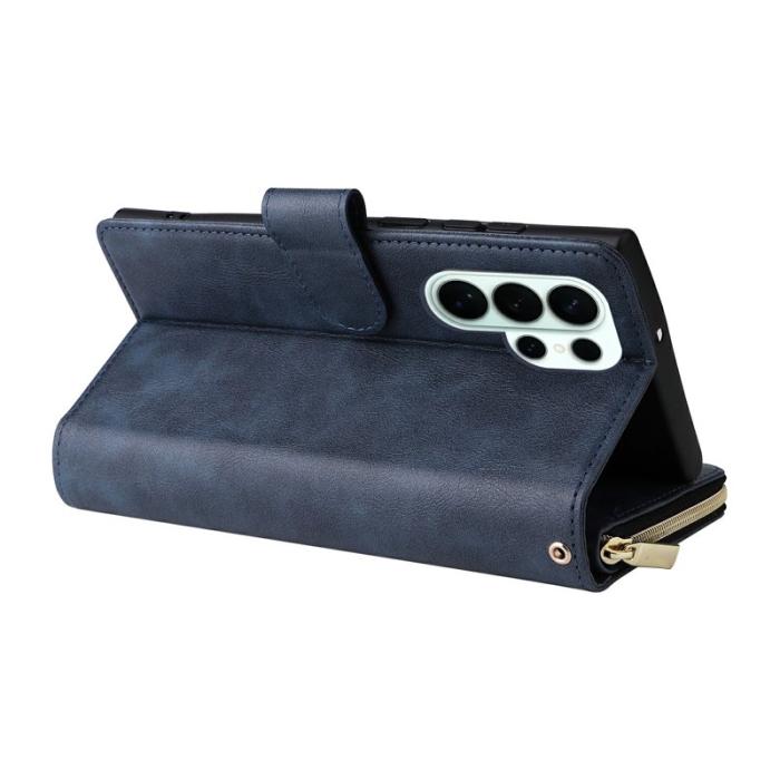 OEM - Mobilfodral för Samsung Galaxy S26 Ultra Konstläder 9 kortfack - Blå
