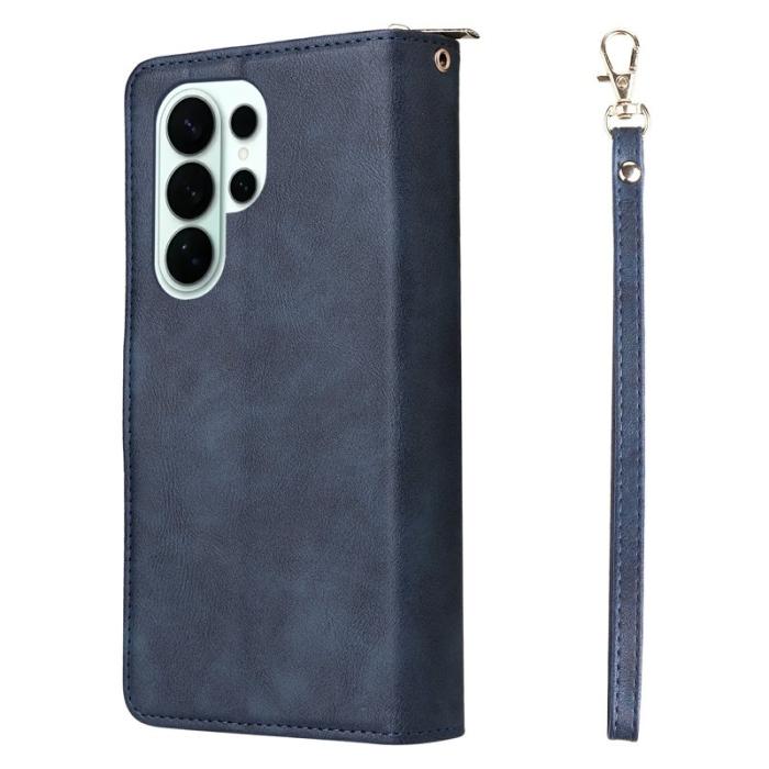 OEM - Mobilfodral för Samsung Galaxy S26 Ultra Konstläder 9 kortfack - Blå