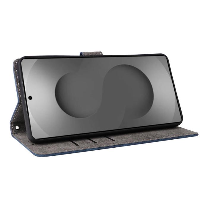 OEM - Plånboksfodral för Samsung Galaxy S26 Ultra RFID Blocking Konstläder - Blå