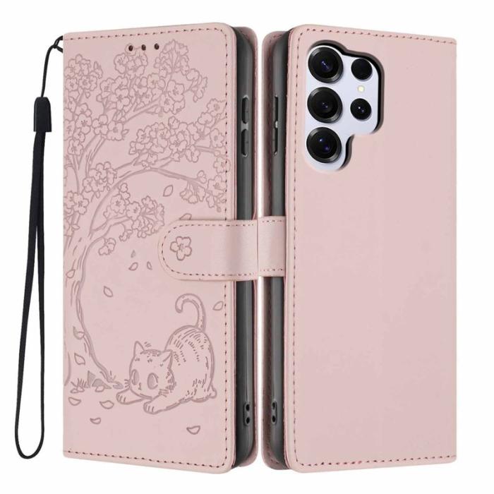 OEM - Plånboksfodral för Samsung Galaxy S26 Ultra Ställfunktion Konstläder - Rosa