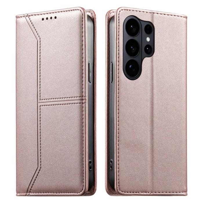 OEM - Plånboksfodral för Samsung Galaxy S26 Ultra Ställfunktion Konstläder - Rosa