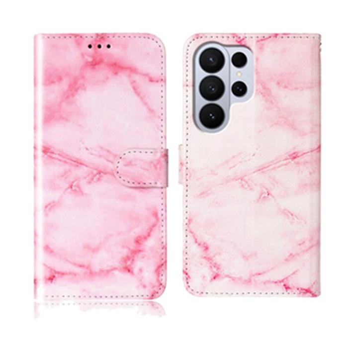 OEM - Plånboksfodral för Samsung Galaxy S26 Ultra Ställfunktion Konstläder - Marmor