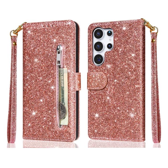 OEM - Mobilfodral för Samsung Galaxy S26 Ultra Ställfunktion Konstläder - Roséguld