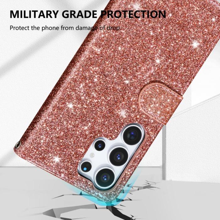 OEM - Mobilfodral för Samsung Galaxy S26 Ultra Ställfunktion Konstläder - Roséguld