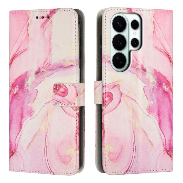 OEM - Plånboksfodral för Samsung Galaxy S26 Ultra Ställfunktion Konstläder - Roséguld