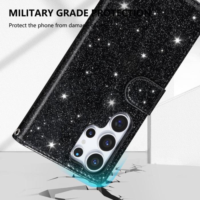 OEM - Mobilfodral för Samsung Galaxy S26 Ultra Ställfunktion Konstläder - Svart