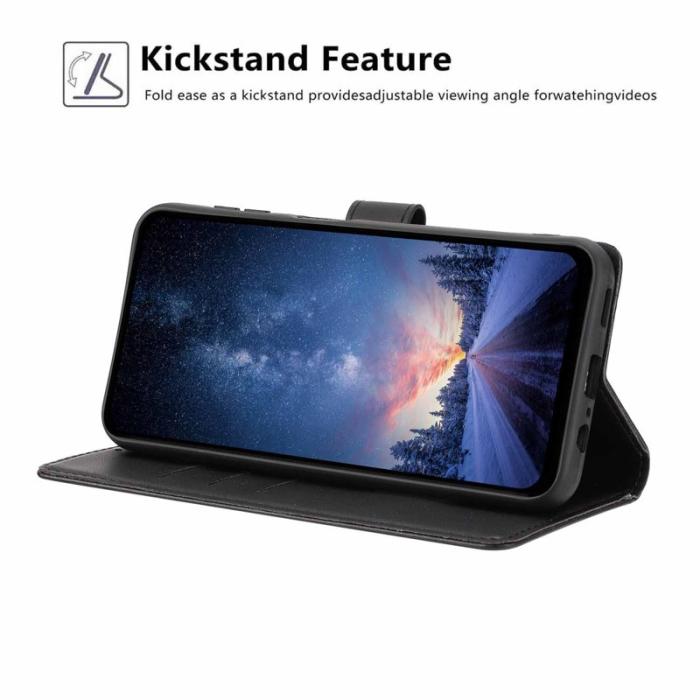 OEM - Plånboksfodral för Samsung Galaxy S26 Ultra Ställfunktion Konstläder - Svart