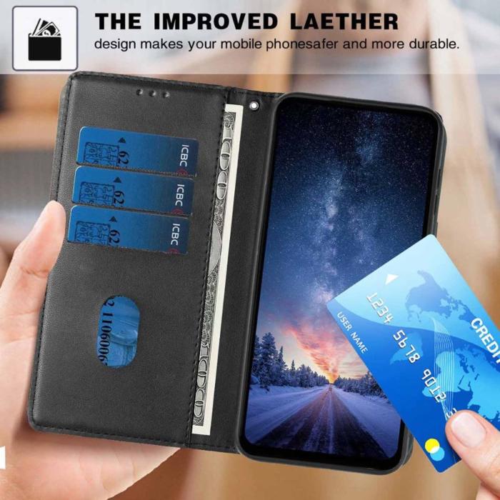 OEM - Plånboksfodral för Samsung Galaxy S26 Ultra Ställfunktion Konstläder - Svart