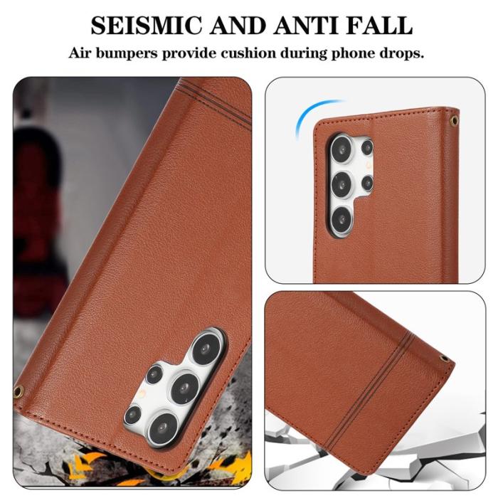 OEM - Mobilfodral för Samsung Galaxy S26 Ultra TKonstläder - Brun