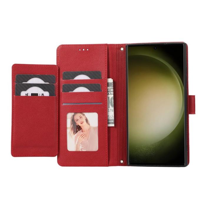 OEM - Mobilfodral för Samsung Galaxy S26 Ultra TKonstläder - Röd