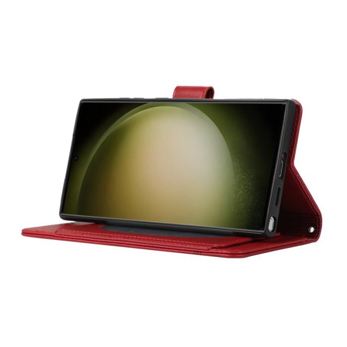 OEM - Mobilfodral för Samsung Galaxy S26 Ultra TKonstläder - Röd