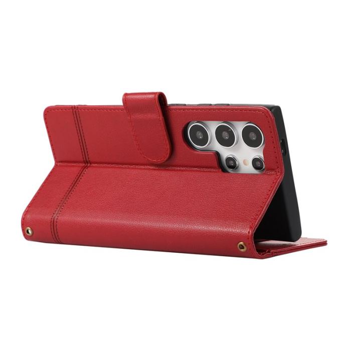 OEM - Mobilfodral för Samsung Galaxy S26 Ultra TKonstläder - Röd