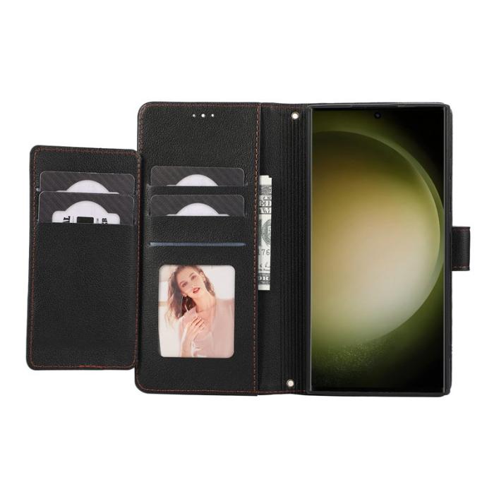 OEM - Mobilfodral för Samsung Galaxy S26 Ultra TKonstläder - Svart