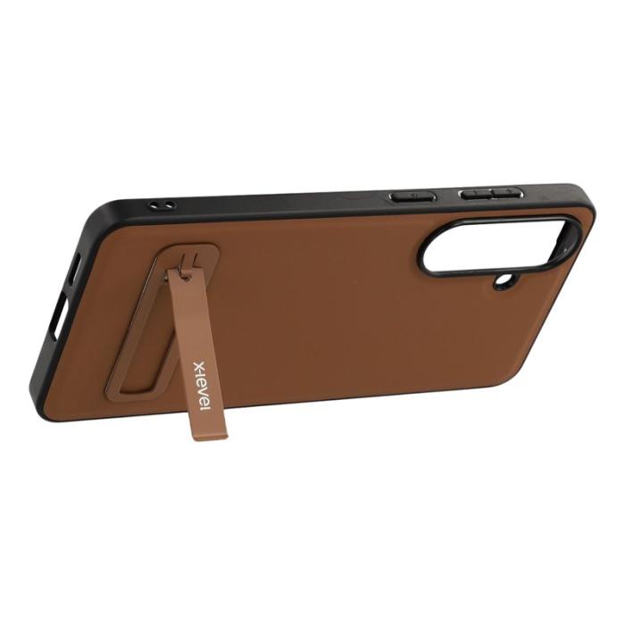 X-Level - X-Level Mobilskal för Samsung Galaxy S26 Konstläder PC + TPU - Brun