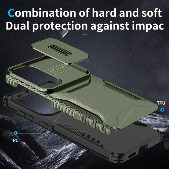 OEM - Mobilskal för Samsung Galaxy S26 Camshield TPU + PC - Grön