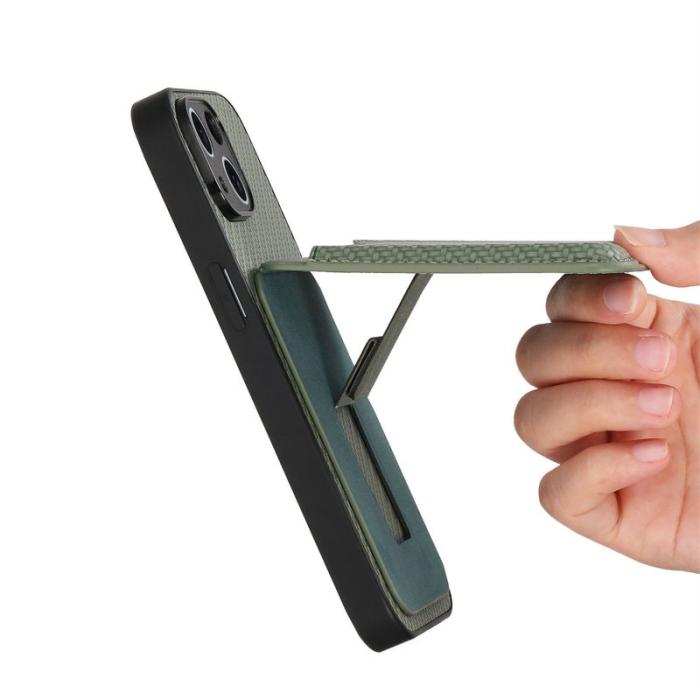 CASENEO - CASENEO Mobilskal för Samsung Galaxy S26 Fällbart stativ Konstläder - Grön