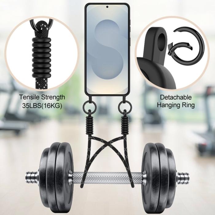 OEM - Mobilskal för Samsung Galaxy S26 Flytande silikon med kortfack - Svart