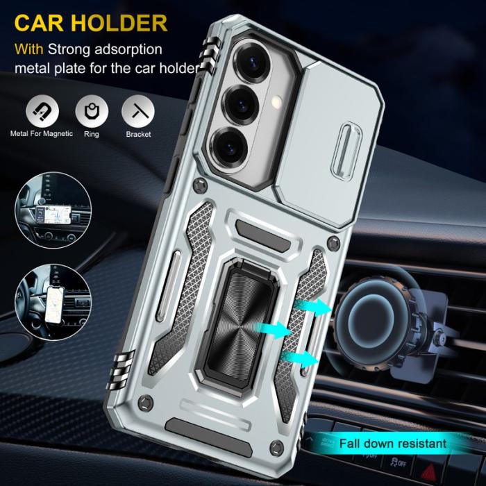 OEM - Mobilskal för Samsung Galaxy S26 Kickstand PC + TPU - Grå