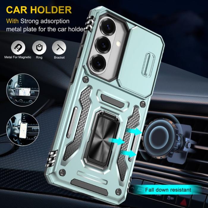 OEM - Mobilskal för Samsung Galaxy S26 Kickstand PC + TPU - Grön