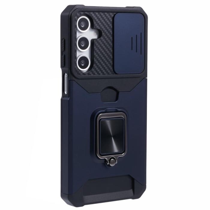 OEM - Mobilskal för Samsung Galaxy S26 Kickstand PC + TPU - Marinblå