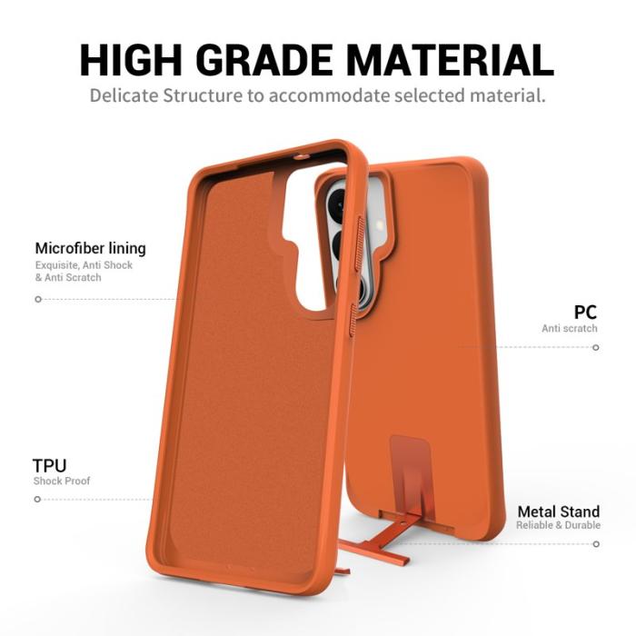 OEM - Mobilskal för Samsung Galaxy S26 Kickstand PC + TPU - Orange