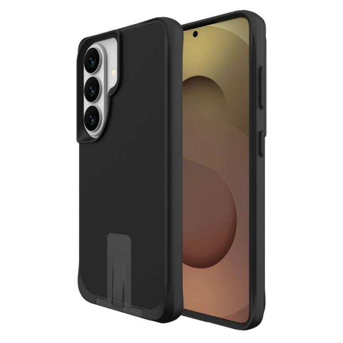 OEM - Mobilskal för Samsung Galaxy S26 Kickstand PC + TPU - Svart