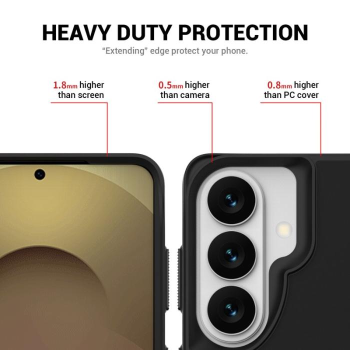 OEM - Mobilskal för Samsung Galaxy S26 Kickstand PC + TPU - Svart