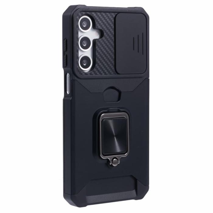 OEM - Mobilskal för Samsung Galaxy S26 Kickstand PC + TPU - Svart