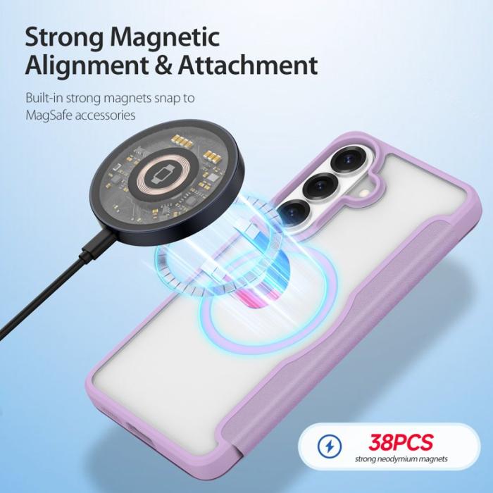 Dux Ducis - Dux Ducis Mobilskal för Samsung Galaxy S26 Magnetiskt Konstläder - Lila