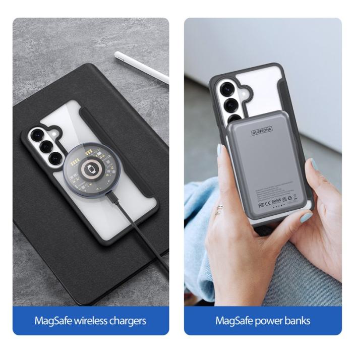 Dux Ducis - Dux Ducis Mobilskal för Samsung Galaxy S26 Magnetiskt Konstläder - Svart