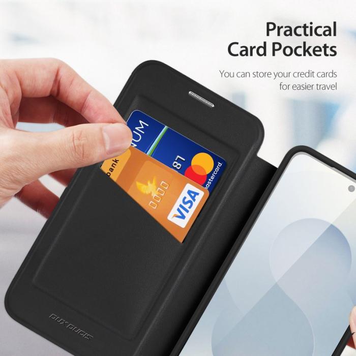 Dux Ducis - Dux Ducis Mobilskal för Samsung Galaxy S26 Magnetiskt Konstläder - Svart