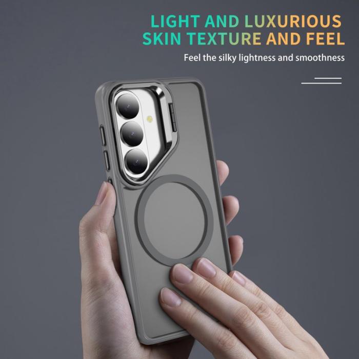 OEM - Mobilskal för Samsung Galaxy S26 Magnetiskt Kickstand PC + TPU - Grå