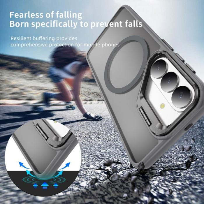 OEM - Mobilskal för Samsung Galaxy S26 Magnetiskt Kickstand PC + TPU - Grå