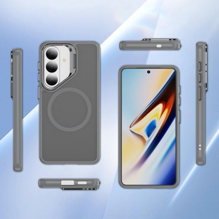 OEM - Mobilskal för Samsung Galaxy S26 Magnetiskt Kickstand PC + TPU - Grå