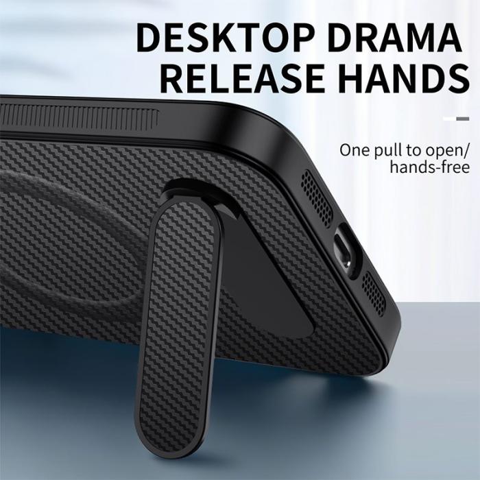 WANLONFENG - WANLONFENG Mobilskal för Samsung Galaxy S26 Magnetiskt Kickstand PC + TPU - Grå