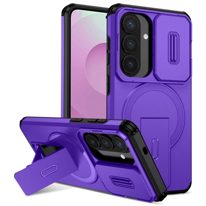 OEM - Mobilskal för Samsung Galaxy S26 Magnetiskt Kickstand PC + TPU - Lila