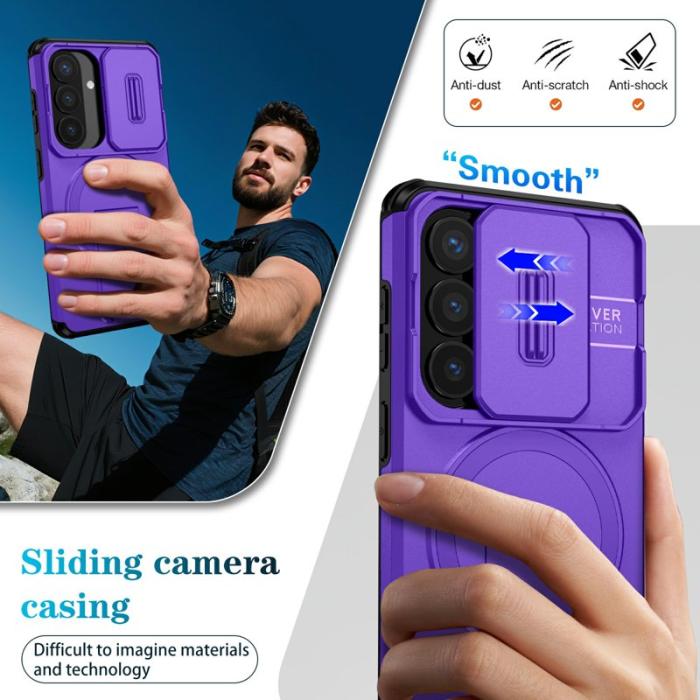 OEM - Mobilskal för Samsung Galaxy S26 Magnetiskt Kickstand PC + TPU - Lila