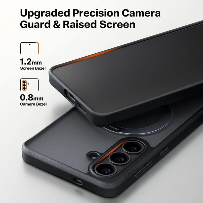 Torras - Torras Mobilskal för Samsung Galaxy S26 Magnetiskt Kickstand PC + TPU - Svart