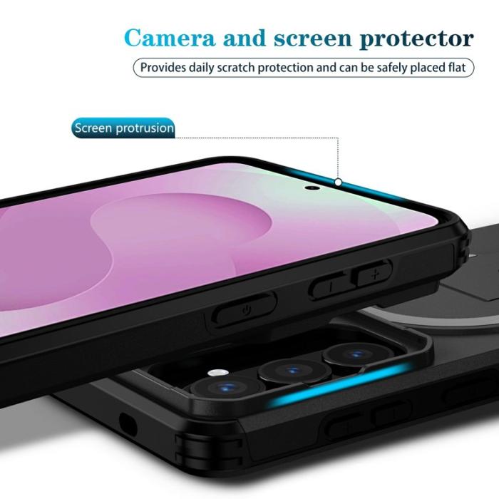 OEM - Mobilskal för Samsung Galaxy S26 Magnetiskt Kickstand PC + TPU - Svart