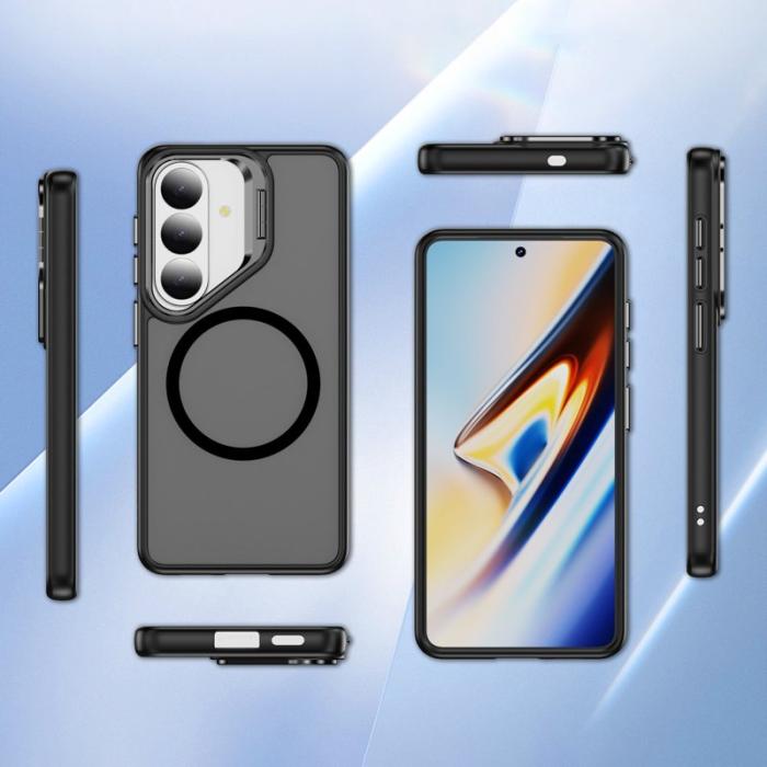 OEM - Mobilskal för Samsung Galaxy S26 Magnetiskt Kickstand PC + TPU - Svart