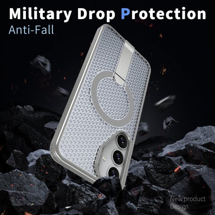 OEM - Mobilskal för Samsung Galaxy S26 Magnetiskt Kickstand TPU PC - Grå