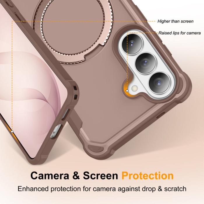 OEM - Mobilskal för Samsung Galaxy S26 Magnetiskt Kickstand TPU + PC - Guld