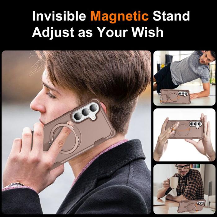 OEM - Mobilskal för Samsung Galaxy S26 Magnetiskt Kickstand TPU + PC - Guld