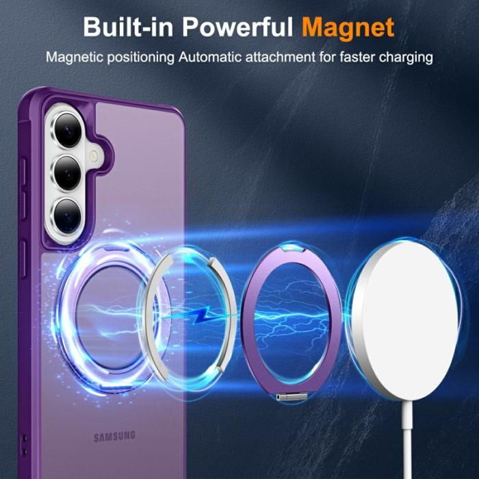 OEM - Mobilskal för Samsung Galaxy S26 Magnetiskt Kickstand TPU + PC - Lila