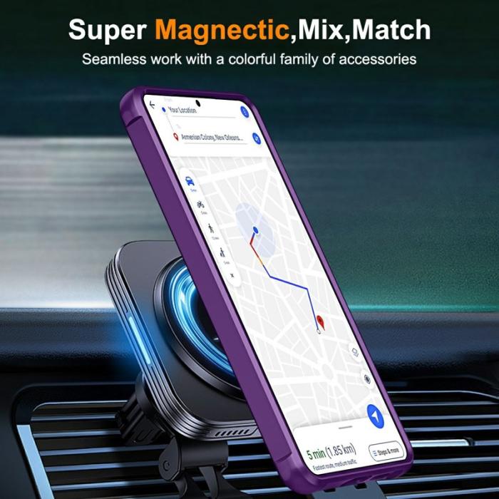 OEM - Mobilskal för Samsung Galaxy S26 Magnetiskt Kickstand TPU + PC - Lila