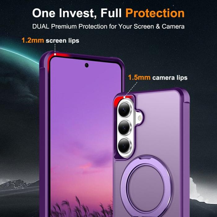 OEM - Mobilskal för Samsung Galaxy S26 Magnetiskt Kickstand TPU + PC - Lila